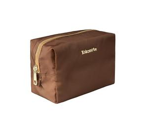 Kokonote Kosmetiktasche Klein Basic Studio Almond Mocha Kosmetiktasche Braun - Vielfältige Kulturtasche Damen - Wasserdichter Kulturbeutel Damen 17 x 11 x 10 cm - Praktische Waschtasch