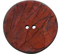 Kokosnussknöpfe, Kokosnuss gefärbt, 15, 20, 25, 30, 40, 50 mm, Im Set 12 Stück, Natur Knopf blau, grün, rot, gelb, orange, lila (Rot, 40 mm, 4 Stück)