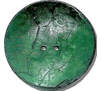 Kokosnussknöpfe, Kokosnuss gefärbt, 15, 20, 25, 30, 40, 50 mm, Im Set 12 Stück, Natur Knopf blau, grün, rot, gelb, orange, lila (Petrol-Grün, 20 mm, 12 Stück)