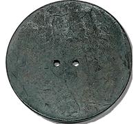 Kokosnussknöpfe, Kokosnuss gefärbt, 15, 20, 25, 30, 40, 50 mm, Im Set 12 Stück, Natur Knopf blau, grün, rot, gelb, orange, lila (Grau, 40 mm, 4 Stück)