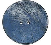 Kokosnussknöpfe, Kokosnuss gefärbt, 15, 20, 25, 30, 40, 50 mm, Im Set 12 Stück, Natur Knopf blau, grün, rot, gelb, orange, lila (Blau, 40 mm, 4 Stück)