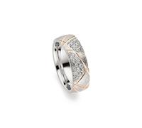 Kolibri Rings Damenring Rot Vergoldet 26 Zirkonia Steine Sterling Silber 925 Ring Ehering Verlobungsring Partnerring Freundschaftsring - Inkl. Gratis Gravur und Etui