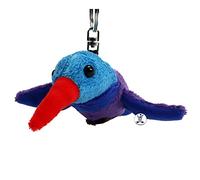 Kolibri Schlüsselanhänger Kuscheltier Vogel Plüsch Anhänger blau lila LALITA