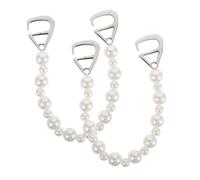 KOMBIUDA 2 Stück Perlen Schuhketten Schmuck DIY Schuhanhänger aus Kunststoff und Zinklegierung Einfache Befestigung Passend für Sneaker Sandalen Slipper Elegante Schuhdekoration