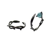 KOMBIUDA 2 Stück Thorn Partner Ringe Verstellbar Kreativ Offene Finger Accessoires für Damen und Herren für Verlobung Jubiläum und Besondere Anlässe