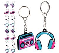 KOMBIUDA 24 Stück Weihnachtsfeier Gefälligkeiten Schlüsselanhänger Dekorationen Für Musikpartys Schlüsselringe Masse Schlüsselbund Für Studenten Pvc