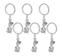 KOMBIUDA 6er-set Cheerleader-schlüsselanhänger: Cheerleading-schmuck - Schlüsselanhänger mit Turnsport-motiven - Gastgeschenke für Cheerleading-partys Rucksackanhänger für Cheerleader Und Ihre