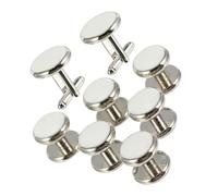 KOMBIUDA 8 Stück Teiliges Manschettenknopf-set für Herren Klassische Runde Form Französischer Stil Stilvolle Tuxedo Manschettenknöpfe und Hemdknöpfe Für Französische Manschetten für