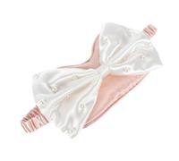 KOMBIUDA Bowknot Schlafmaske Bequeme Augenmaske Mit Elastischem Band Für Hause Für Dunklen Und Erholsamen Schlaf Mit Perlen-design