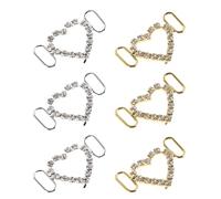 KOMBIUDA Goldene Schnürsenkelanhänger Schuhclips aus Legierung mit Strass Modische Sneaker Accessoires für Damen Vielseitig Kompatibel 6 Stück