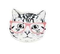 KOMBIUDA Keramik Schmuckablage Katze Cartoon Design Schmuckaufbewahrungstablett für Ringe Ohrringe und Halsketten Dekorativer Organizer Geschenkidee für Zuhause und Büro