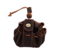 KOMBIUDA Kleine Ledergeldbörse Damen Mini Münzbeutel Handgefertigt Mit Kordelzug Klassisch Kompakt Portemonnaie Für Münzen Schlüssel Lippenstift Alltagsnutzen