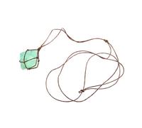 KOMBIUDA Natürliche Grüne Fluorit kette Unregelmäßiger Rohstein anhänger Kristallschmuck Beruhigend Spirituell für Damen und Alltag Geeignet