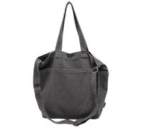 KOMBIUDA Verstellbare Canvas Umhängetasche Retro mit Großem Fassungsvermögen Doppelter Tragefunktion Graue Schultertasche für Alltag Reisen und Büro