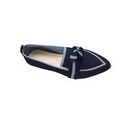 Komfort Ballettschuhe Damen Knit Spitze Zehen Flache Pumps Modische Flache Mary Jane Schuhe,Dark Blue,38 EU
