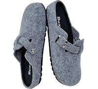 Komfort Bequeme Schuhe - Pantoffeln -Clog Gr.36-37-38-39-40-41 GRAU Woll Filz, Schuhbreite:WEIT (Grau, 36, EU Schuhgrößensystem, Erwachsene, Damen, Numerisch, Breit, 36)