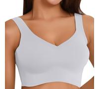 Komfort Nahtlos BHS Damen Klassische IceSilk BH Ohne Bügel Sport BH P-ush Up mit Verstellbarem Bustier Große Brüste Unterwäsche Starker Halt Trainings Schlaf BHS Gepolstert für Alltag Yoga