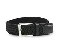 Komfortabel Elastische Geflochtener Stretch Gürtel - Stretchbelt - Stoffgürtel - Gürtel Flecht - Damen und Herren (110 B.W. = Gesamtlänge 125 Cm., Schwarz)