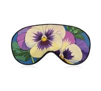 Komfortable Augenmaske für Schlaf, Stiefmütterchen, Perfektion, bedruckt, lichtblockierend, Augenabdeckung mit verstellbarem Riemen, Augenklappen, Augenbinde für Büro, Nickerchen, Reisen