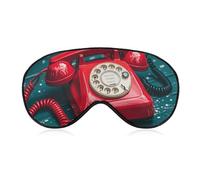 Komfortable Augenmaske zum Schlafen, England, Großbritannien, Retro, London, Telefon, bedruckt, lichtblockierend, Augenabdeckung mit verstellbarem Riemen, Augenklappen, Augenbinde für Büro,