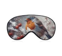 Komfortable Augenmaske zum Schlafen, Vogel auf Ast, bedruckt, lichtblockierend, Augenabdeckung mit verstellbarem Riemen, Augenklappen, Augenbinde für Büro, Nickerchen, Reisen