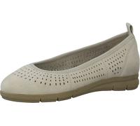 Ballerina TAMARIS "Tamaris Ballerinas Leder", Damen, Gr. 41, beige, Leder, casual, Schuhe (92636128-41) beige