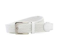 Komfortabel Elastische Geflochtener Stretch Gürtel - Stretchbelt - Stoffgürtel - Gürtel Flecht - Damen und Herren (95 B.W. = Gesamtlänge 110 Cm., Weiß)