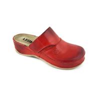 Komfortschuhe Clogs aus Leder - ergonomisch & bequem - 40 / Rot
