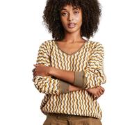 Komodo Strickpullover Clover Batchwing Wave Pointelle Yellow (Gelb) XL