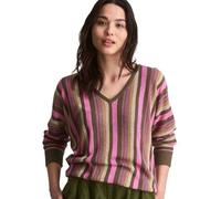 Komodo Strickpullover Clover Jumper Linen Stripe Pink Grün XL