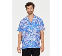 Komodo Tencel-Leinen Kurzarmhemd Modell: Spindrift mit Acid Blue XL