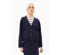 KOMPAKTE STRICKJACKE | 100% Bio-Baumwolle - blau (XL)