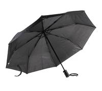 Kompakter Automatik-Regenschirm, schwarz, Ø 95cm - Einhand-Bedienung per Druckknopf, zuverlässiger Wetterschutz