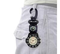 Kompassuhr für Herren - wasserabweisendes Design, langlebiges Nylonarmband, leuchtend dunkle Anzeige, magnetische Kompassfunktion | Outdoor-Abenteuer, Wandern, Camping, Bergsteigen, Trekking, Überlebe