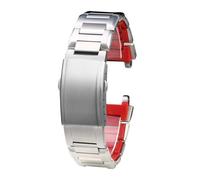 Kompatibel mit CASIO G-SHOCK MTG-B1000 B2000 Armband MTG-G1000 316L Edelstahl Armbanduhr Armband Metall Armband Herrenuhr Zubehör(Silver-red,MTG-B1000)