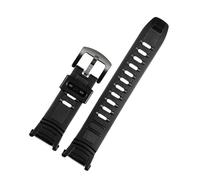 Kompatibel mit Casio PRG-130Y PRW-1500 PRW-1500Y Serie Spezialarmband PROTREK Herren Sportarmband aus Harz und Silikon(Black black)