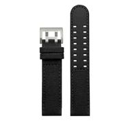 Kompatibel mit Hamilton Khaki Navy Field H68201993 H38416111 Leder-Nylon-Armband 20 mm 22 for Citizen Seiko Uhrenarmband(Black-silver buckle,22mm)