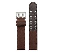 Kompatibel mit Hamilton Khaki Navy Field H68201993 H38416111 Leder-Nylon-Armband 20 mm 22 for Citizen Seiko Uhrenarmband(Brown-silver buckle,22mm)