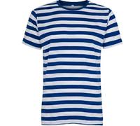 Kompatibel mit Mantis - Herren Retro Streifen T-Shirt im Marine Look, Kurzarm Rundhals T-Shirt, Oeko-Tex 100 Zertifiziert, Baumwolle in Conversion, Vegan