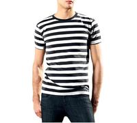 Kompatibel mit Mantis - Herren Retro Streifen T-Shirt im Marine Look, Kurzarm Rundhals T-Shirt, Oeko-Tex 100 Zertifiziert, Baumwolle in Conversion, Vegan