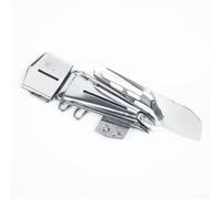 Kompatibler Doppelfalzkantenbinder für Janome CoverPro & Elna Nähmaschinen, Nähzubehör für verschiedene Modelle (Einlass 4,8 cm Auslass 1,8 cm)