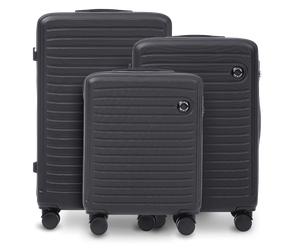 Komplettset 3 Koffer Wings ABS+ COOT Schwarz Schwarz