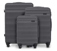 Komplettset 3 Koffer Wings ABS+ VULTURE Dunkelgrau Grau