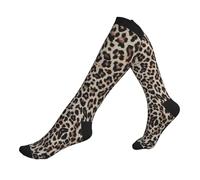 Kompressionsstrümpfe mit Leopardenmuster, für Damen und Herren, 20-30 mmHg, kniehohe Waden, für Fliegen, Laufen, Krankenschwestern
