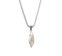 KONFEN Herren Wunschstein Anhänger Halskette, Wunschstein Anhänger mit Kette, Klassisch Vintage, Geschenk zum Geburtstag/Weihnachten/Ostern/Danksagung, Silber/Grau, Titanium Stahl + Legierung