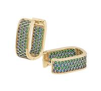 KONFEN Ohrringe Creolen Gold, Ohringen Damen Klein mit Zirkonia Strass, Ohrring Hoop Earrings Ohr Creolen, Ohringe Ohrboutons Oringe Hypoallergen Geometric Ohrmuschel Schmuck für Mädchen (Gold)