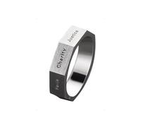 KONFEN Ring Verstellbar Silber Herren, Fidget Ring Heptagon Tugenden Ringe Offen Verstellbare Men Versilbert, Zeigefinger Ringe Fußringe Zweifingerring Vintage Retro für Männer Herr Man Unisex