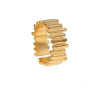 KONFEN Ringe Damen Öffnungsring Verstellbar aus Titanstahl, Ring Klaviertasten Design, statement modische Minimalistisches wasserfester Ring, Gold
