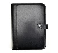 Konferenzmappe aus PU-Material mit Taschenrechner und Blockhalter, A4-Dokumenten-Organizer und Visitenkartenhalter - mit Schreibblock in Briefgröße