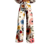 KONG JIMFAN Baggy Jeans Damen,Hohe Taille Weites Bein Jeanshosen 2025 Sommer Pants Washed Blue Vintage Denimjeans Boyfriend Schlaghose mit Taschen Halarajeans Freizeithose Y2k Streetwear